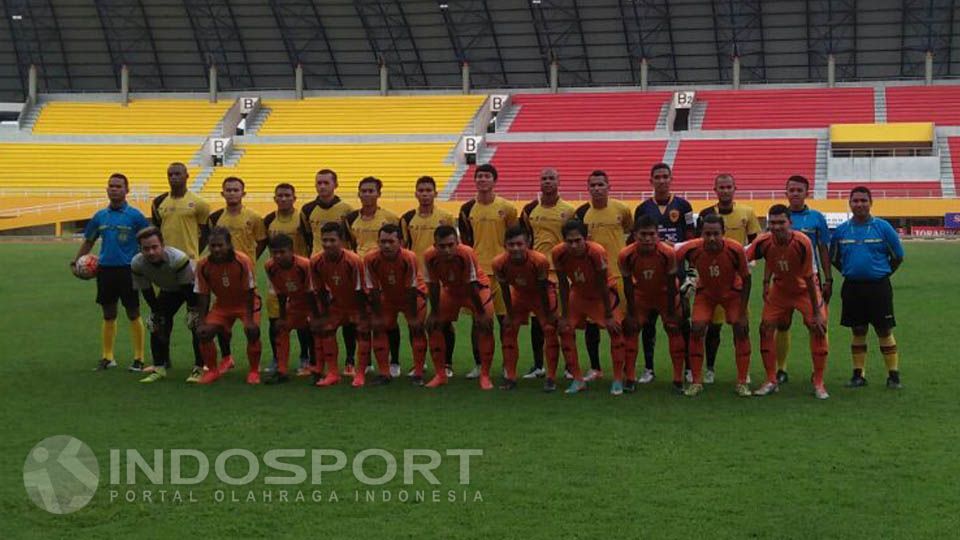 Sriwijaya FC saat melakoni laga uji coba melawan Palembang All Star. Copyright: &copy; Muhammad Effendi/INDOSPORT